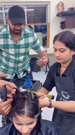Hair Spa practice with Naitik sir Neon academy Mumbai. Best practice for students in Mumbai