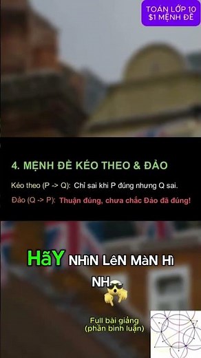 Toán lớp 10 - Bài giảng Tiết 1. Lưu ý quan trọng về mệnh đề 👇 #Toan10 #hoctoanonline #ToanCap3