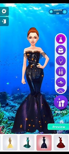 Mermaid Princess Dress Up Makeover Game 👗✨ Most Beautiful Dress Transformation #shorts