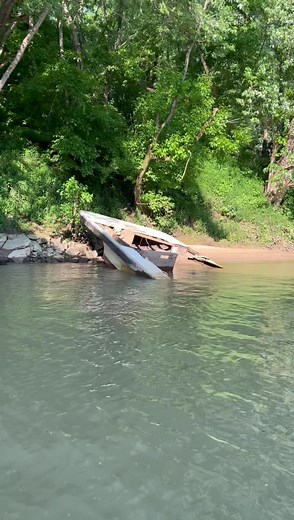 24K views · 835 reactions | Half sunken boat found in river! #reels #crash #boat #crazy | Adam Brown Adventures | Facebook