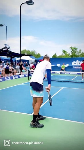 3.8K views · 53 reactions | Welp, never seen this before! Sick header Dylan! I’m calling it the “Dyl Pickle”.  #pickleball | The Kitchen - Pickleball | Facebook