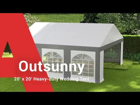 Outsunny 20' x 20' Heavy-duty Wedding Tent | Aosom.com