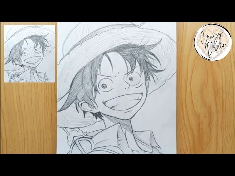 How to Draw Monkey D. Luffy Step by Step | ☁️ One Piece Drawing Tutorial #CrazyDraw #luffy
