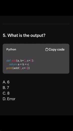What is the output? Comment your answer! 💬#coding #programming #reels