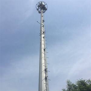 [Hot Item] Hot DIP Galvanized Steel Monopole Communication Tower 30m 60m GSM Communication Radio Telecom Monopole Tower Tubular Mobile Phone Antenna Mast