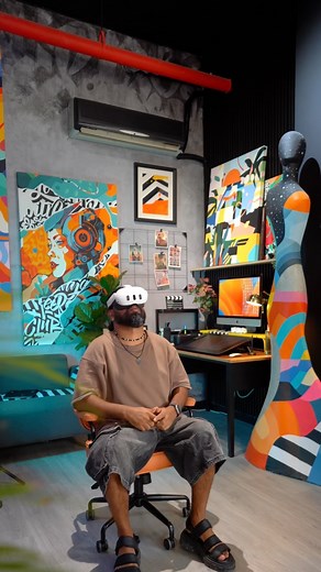 152K views · 18K reactions | Many people misunderstand my use of VR for murals. So here’s a quick reel to clarify VR is just a tool, like a pencil or brush, helping bring the art to life faster and smoother. ✨ #ArtAndTech #MuralArt #MuralArtist #ArtTools #VRArt #DigitalToWall #MuralPainting #ArtProcess #TechInArt #CreativeJourney #StreetArt #ArtInnovation #MuralLife #shahulart | Shahul Hameed | Facebook