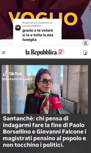 Risposta a @user952490961 tu non voti si per una giusta causa ma come complice di questo modus operandi