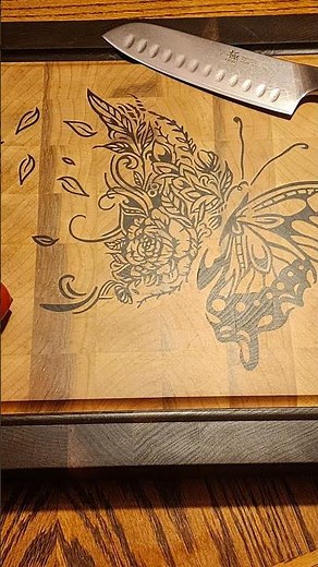 Custom end grain cutting board vcarve inlay
