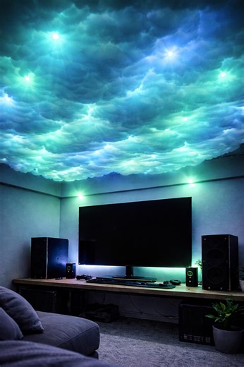 RGB Music Cloud Light (8m) – Sound Reactive LED Ceiling Light, Color Changing USB Powered Decor for Bedroom & Party - Etsy