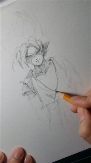 🔥 Speeđldraw Goku⚡🔥 | Epic Anime Art Transformation 😱🎨✨ #Goku #DragonBall #AnimeArt #drawing