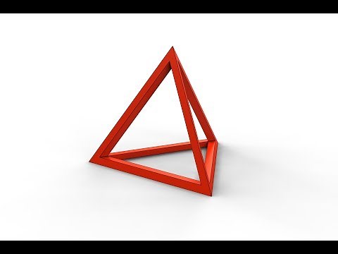 How to design wire frame pyramid in SolidWorks