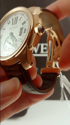 Cartier Calibre Rose Gold Silver Dial Automatic Mens Watch W7100009 Review | SwissWatchExpo