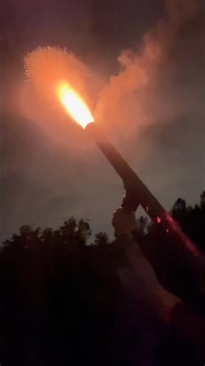 WHISTLING MORTAR SHOT OVER VALLEY (homemade rpg) #fireworks #shorts #experiment