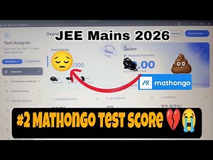 JEE Mains 2026 Prep Reality 😭💔 | MathonGo Full Test Disaster | 40 Days Countdown