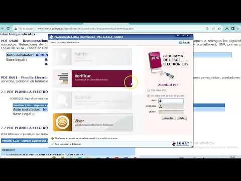 Como descargar el PLE para LIBROS ELECTRONICOS - Sunat 2023