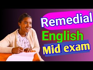 Remedial english ||Mid exam|Learn English online