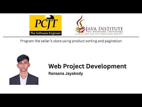 Web Project Development | Task | 16 | Java Institute | Ransana Jayakody