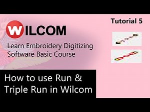 How to Use RUN & Triple Run Tools in Wilcom