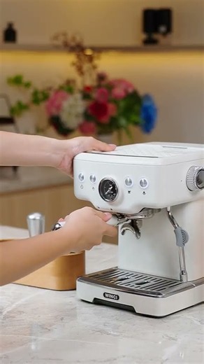 Starting a small coffee shop on a budget? Check out the Winci EM4212 Max espresso machine 🥰