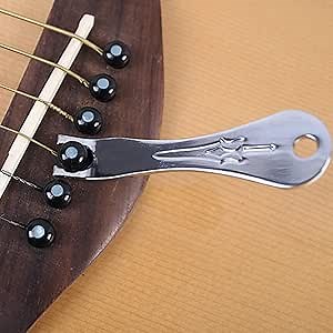 Acoustic Guitar Bridge Pins, Guitar String Peg, Bridge Pin Puller, Bridge Pin Puller For Acoustic Guitar (Silver)