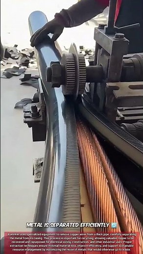 Efficient Extraction of Copper Wires from Thick Pipes for Industrial Reuse