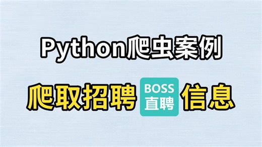 【Python爬虫】用Python爬取招聘网站信息数据（Boss直聘）一键爬取保存为Excel文件！附源码，Python爬虫案例！