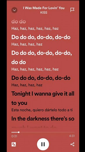I Was Made For Lovin' You - Kiss (Letra en Español)