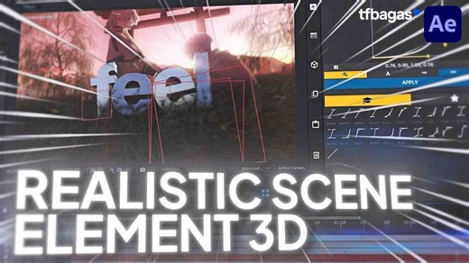 在After Effects中使用Element 3D创建写实3D场景 | 进阶版After Effects教程@tfbagas喜欢请支持原作者