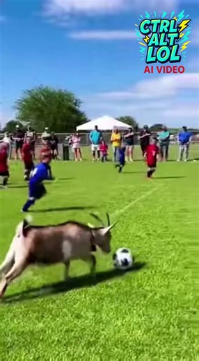 1K views | Pitch Invader: Runaway Goat Steals the Show (and the Ball)...