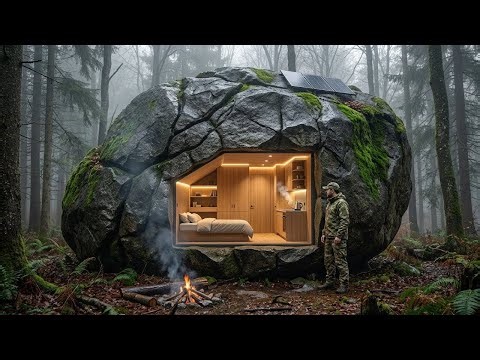 FULL MEGA-BOULDER BUILD | Construction ASMR | Stone House Series