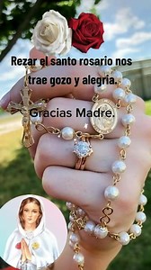 REZAR el ROSARIO junto a la VIRGEN MARÍA, ayuda a CONTEMPLAR la VIDA de JESÚS a través de sus OJOS. El ROSARIO se REZA para Profundizar la FE, la ESPERANZA y la CARIDAD. Para conocer mejor a JESUCRISTO. Para conectarse con el PADRE, el HIJO y el ESPÍRITU SANTO. Para recibir GRACIAS e INDULGENCIAS. A la VIRGEN MARÍA, le encanta que Recemos el ROSARIO pues esta es la ORACIÓN de los Sencillos y de los Grandes. Es la ORACIÓN de la Solidaridad Humana. Oh MARÍA, sin PECADO ORIGINAL CONCEBIDA RUEGA por