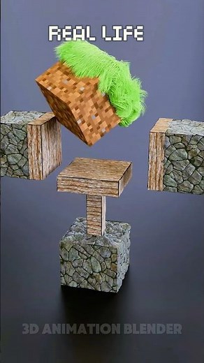 Minecraft Vs Real Life in the Nether 🔥🔥🔥#blender3d #3dart #3danimation #minecraft