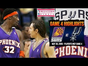 2005 Playoffs WCF Game 4 Highlights - Phoenix Suns at San Antonio Spurs