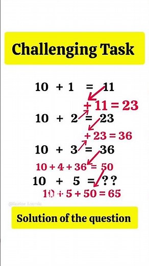 Challenging Task Solution #maths #quiz #braintestsolution #mathspuzzle #logicriddles