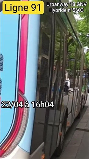 Ligne 91 vers Gare du Nord #ratp#paris#bus