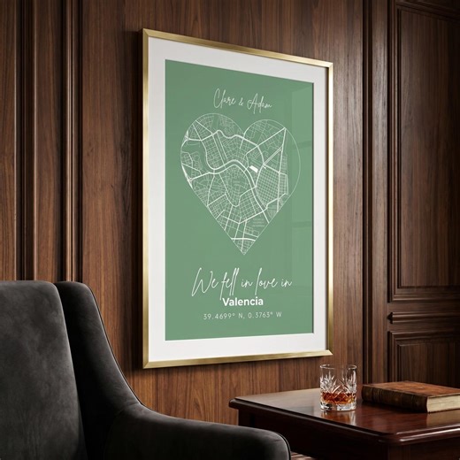 Personalized Map Print: Custom Engagement Gift for Her - Etsy
