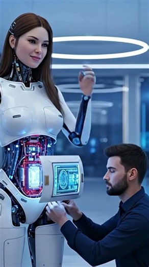 Human-Like Android Gets Its Final Touch in Office! #reborts #android #androidgames