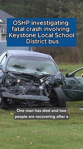 The OSHP says a Buick failed to yield at a stop sign in Carlisle Township and was struck by the bus. The Buick driver, Allan Toothman, died at the hospital. | WKYC Channel 3 - Cleveland