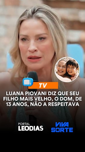 802K views · 21K reactions | Luana Piovani abriu o coração ao falar da relação com o filho mais velho, Dom, de 13 anos. A atriz afirma que se afastou do primogênito quando os dois filhos gêmeos, Bem e Liz, hoje com 10 anos, nasceram — o que considera um erro. O trio é fruto do antigo casamento com Pedro Scooby. Reprodução: Fantástico SAIBA MAIS NO LINK DA BIO E NOS STORIES!  Leia a matéria completa no portalleodias.com | Leo Dias | Facebook
