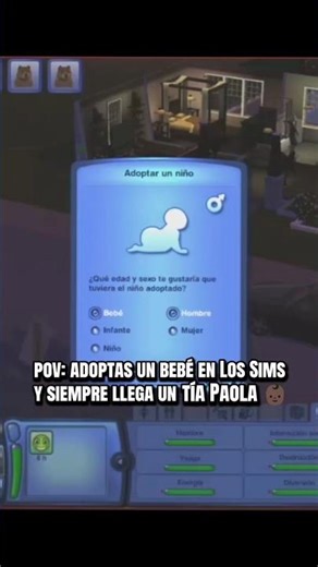 pov: adoptas en Los Sims y te llega un Tía Paola #sims3 #lossims #tiapaola #lobosimmer #humor
