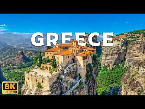 Greece 8K | Whitewashed Villages, Blue Domes & Aegean Horizons