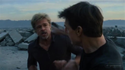 This is AI generated. It is Tom Cruise fighting Brad Pitt, this is going to cook actors and stunt men. Enjoy the video, and yes it is fake. #ai #army #navy #airforce #marines #tomcruise #bradpitt #fake #satire #parody #gym #actors #vetradiosyndicate #maverick #freedom #video #stuntmen #darrobinson | Vet Radio Syndicate