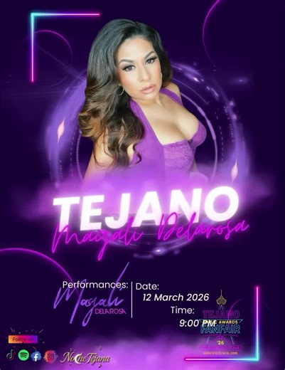 Who is ready for 4 days of Tejano music? Let's dance all day and night! Join Tejano artist Magali Delarosa @magali delarosa as she brings the heat of Tejano music to the stage. Get ready to immerse yourself in the vibrant rhythms and electrifying beats of Tejano music. Don't miss this incredible opportunity to experience the passion and energy of Magali Delarosa's performance. It's going to be an unforgettable musical journey that will have you dancing non-stop! #TejanoMusic #nochetejana #tejano