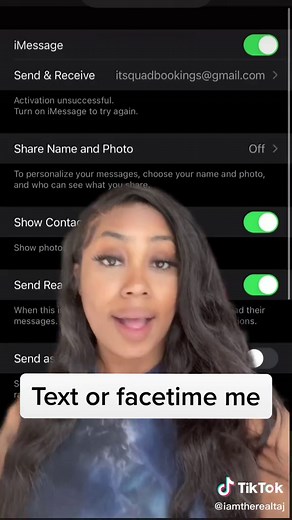 How to facetime or text me. Send me screenshots to your iCloud
