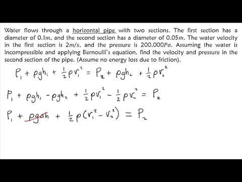 Find the VELOCITY and PRESSURE ~ Bernoulli’s Equation 