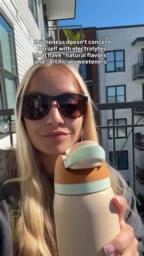 This lioness doesn't concern herself with "natural flavors" and "artificial sweeteners" Try Enact Hydration at enacthydration.com | Enact Hydration