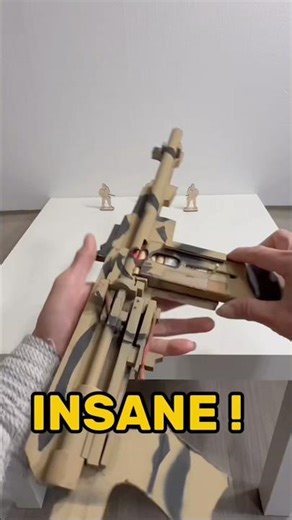 INSANE CARDBOARD TUTORIAL DIY #cardboardgun #tutorial #cardboard #fyp #ytshorts #airsoft #diy