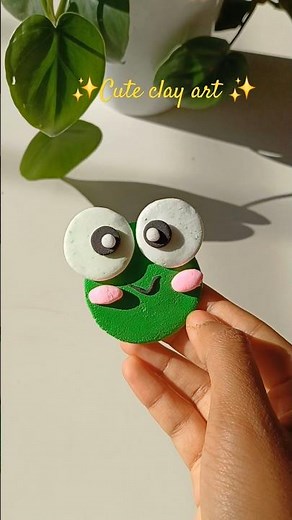 🐸Aesthetic Cute Clay Frog DIY |❤️ Miniature Frog Sculpture | Handmade Easy Art❤️ #shorts #trending