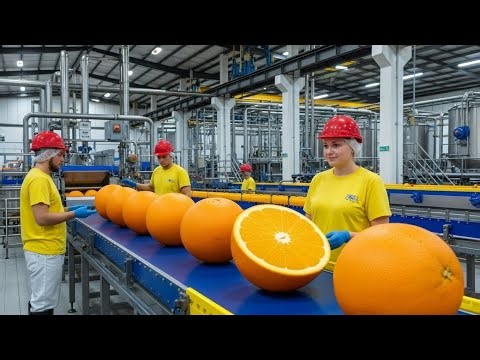 How Oranges Are Cleaned & Inspected in a Juice Factory | Part 2