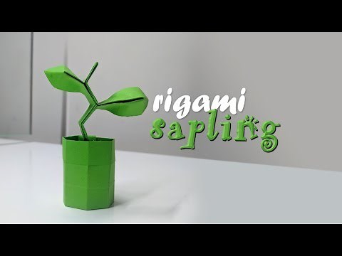Tiny Origami Plant | Origami Sapling 🌱